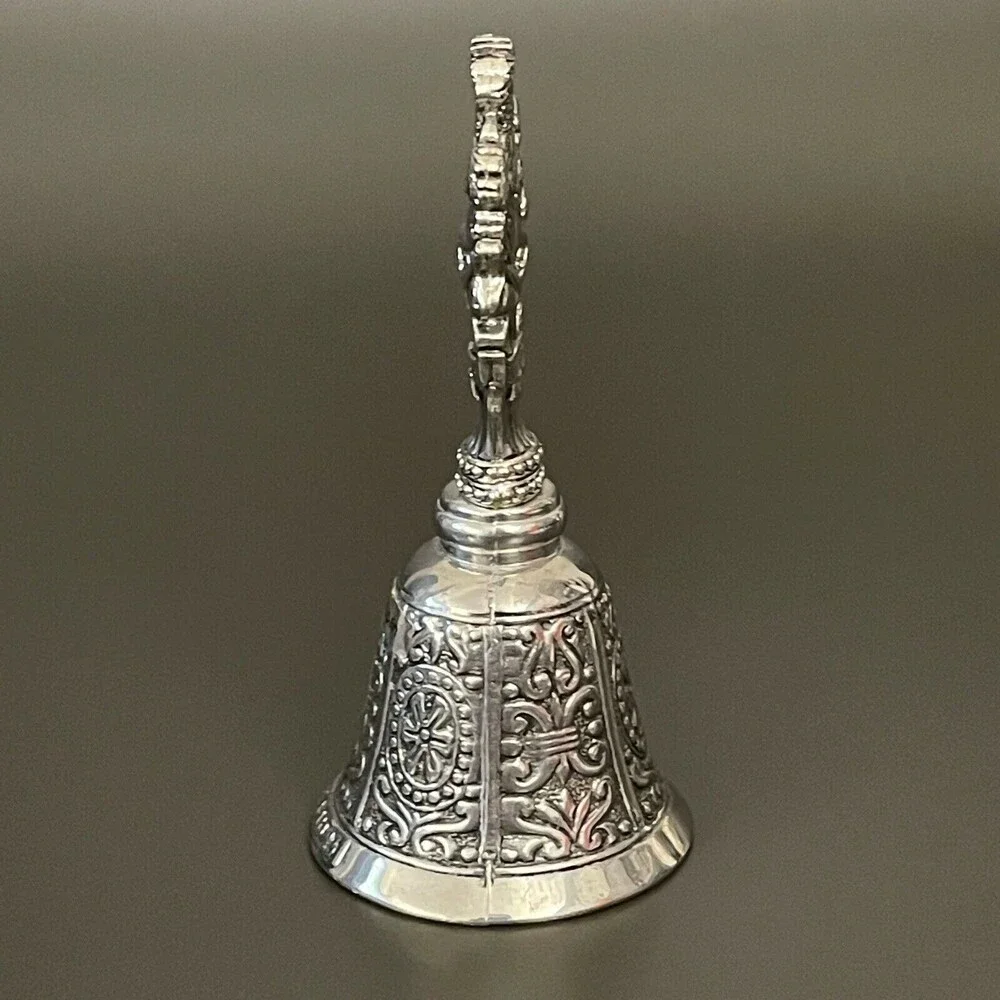 TBN‎ Trinity Broadcasting Network Bethlehem Silver-tone Metal Bell Made in Spain
